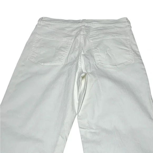 J. Crew white wide leg crop jeans with raw hem 2025 - Picture 6 of 12